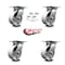 Service Caster 5 Inch Semi Steel Caster Set with Roller Bearings and Swivel Locks SCC SCC-35S520-SSR-BSL-4 - alternate 2